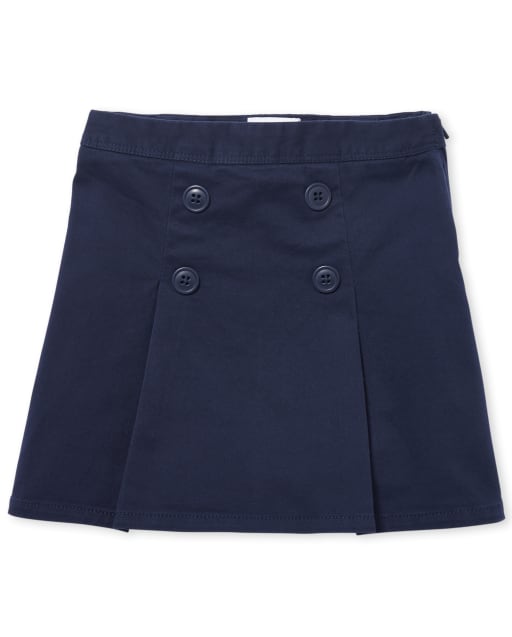 Falda pantalón con botones elásticos de uniforme para niñas - Slim