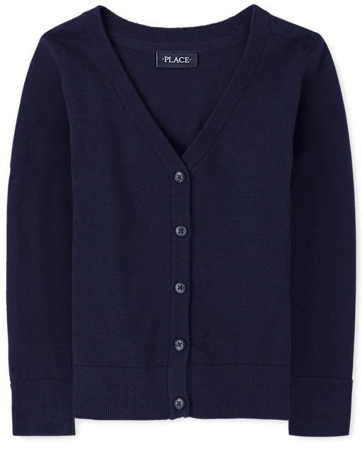 Girls V-Neck Cardigan
