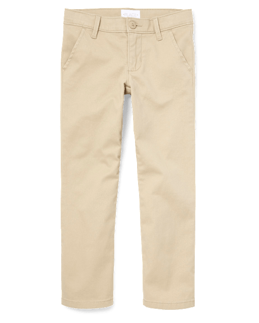Girls Uniform Stain And Wrinkle Resistant Stretch Skinny Chino Pants - Slim