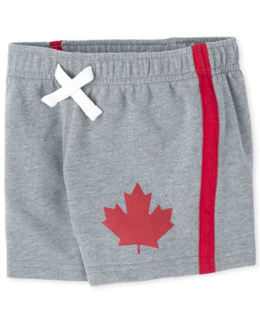 Toddler Boys Canada Day Side Stripe French Terry Shorts