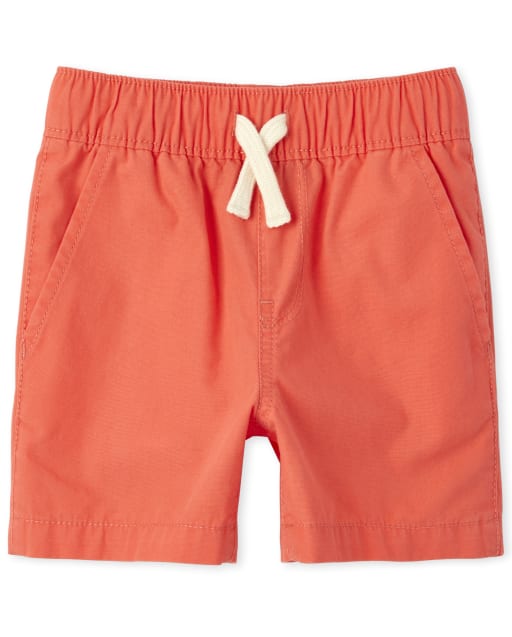 orange jogger shorts