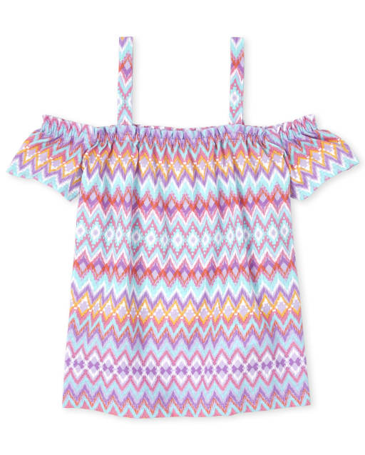Top con hombros descubiertos y estampado Mix And Match para niñas