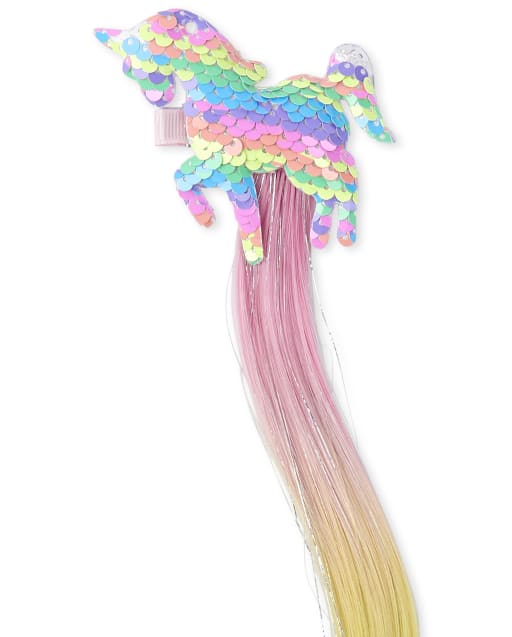 Girls Rainbow Flip Sequin Unicorn 12 Piece Hair And Jewelry Set