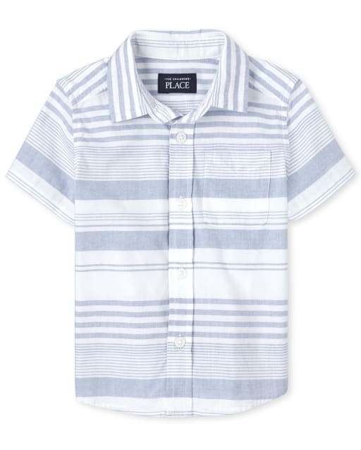 Baby And Toddler Boys Matching Family Striped Button Down Shirt