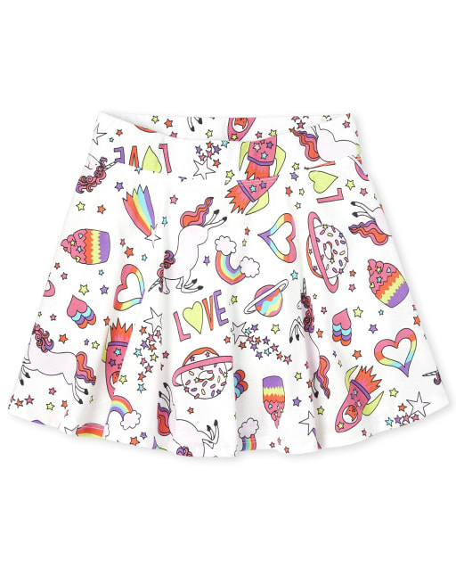 Girls Mix And Match Print Skort