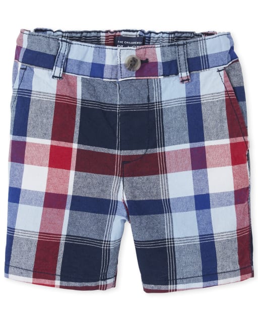 plaid chino shorts