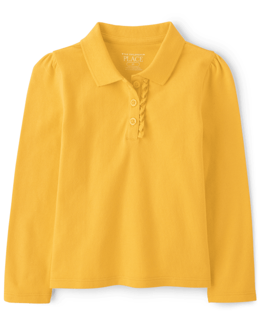 polo manga larga amarillo