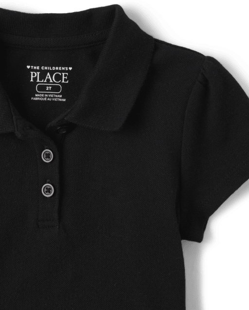 girls black polo dress