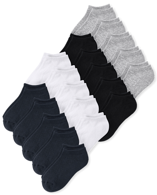 Kids Cushioned Ankle Socks 20-Pack