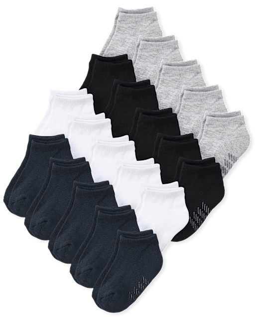 Lot de 20 paires de chaussettes rembourrées unisexes pour bébés et tout-petits