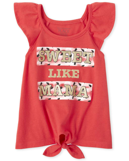 Baby And Toddler Girls Glitter Tie Front Top