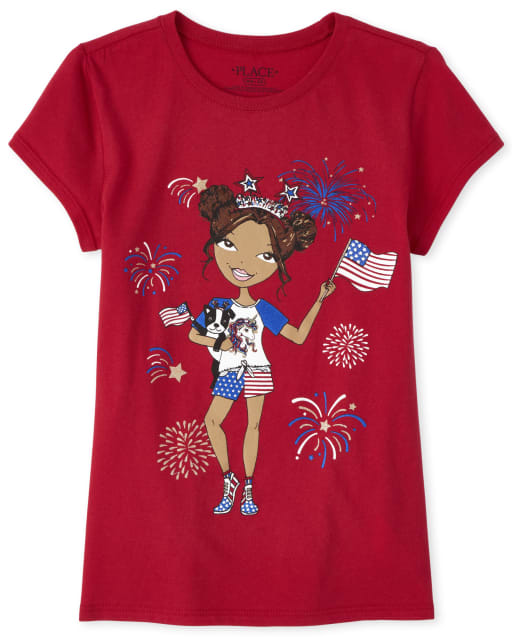 Girls Americana Girl Graphic Tee