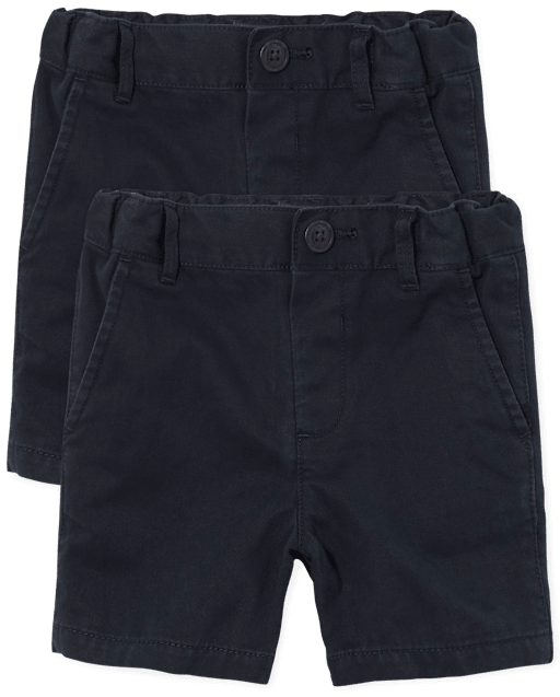 Lot de 2 shorts chino uniformes pour bébé et tout-petit garçon