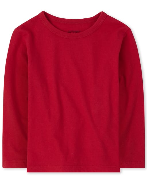 Camiseta básica con capas de uniforme para bebés y niños pequeños