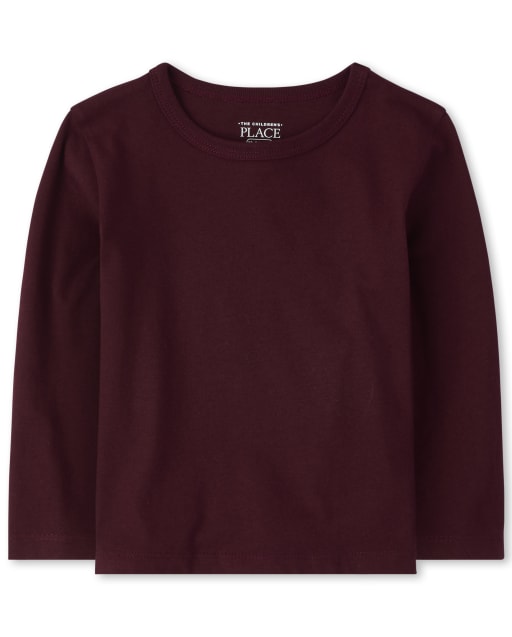 Camiseta básica con capas de uniforme para bebés y niños pequeños