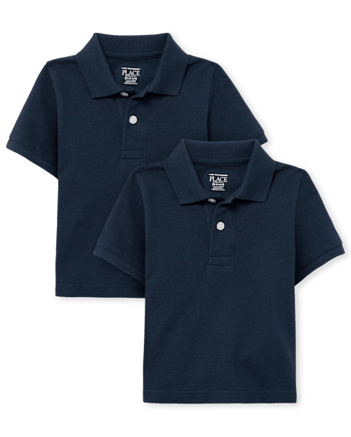 Baby And Toddler Uniform Soft Pique Polo 2-Pack
