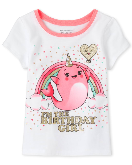 NWT Children/'s Place Birthday Girl Shirt Top Tee 1st 2nd Birthday 1 2 Year Old