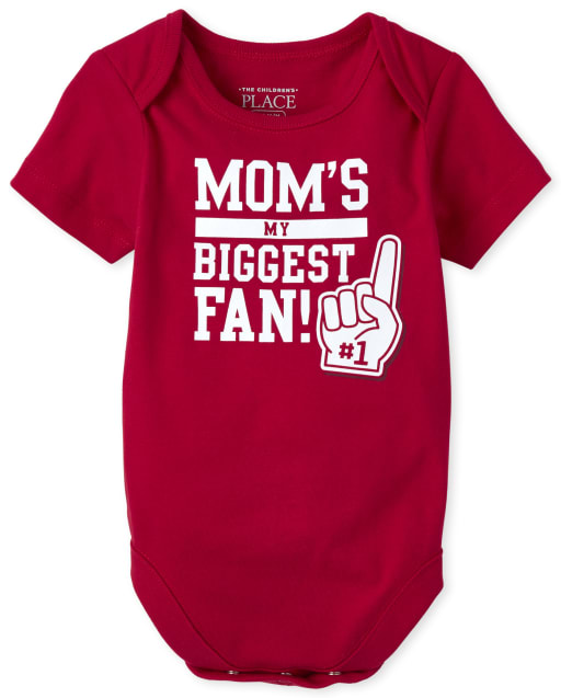Baby Boys Mom's My Biggest Fan Graphic Bodysuit