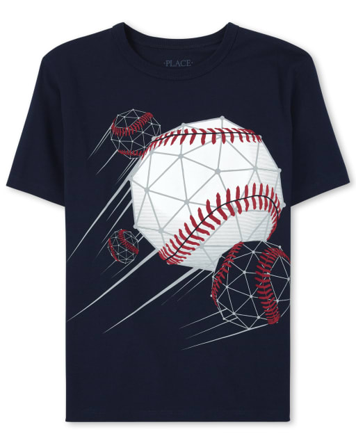 Camiseta estampada de béisbol para niños