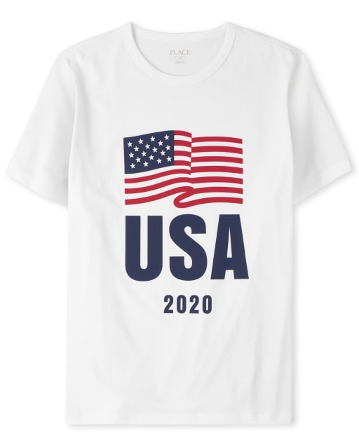 Mens Matching Family Americana Flag 2020 Graphic Tee