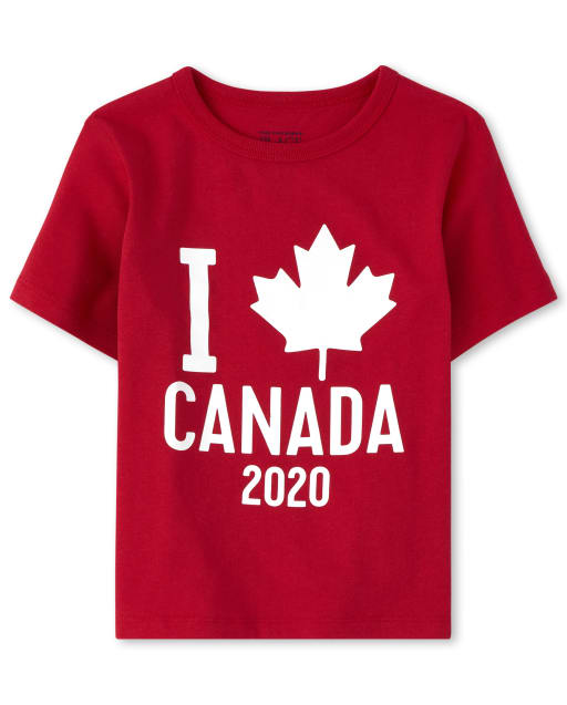 Baby And Toddler Boys Matching Family Canada Day Short Sleeve I