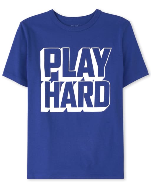 Boys Play Hard Graphic Tee