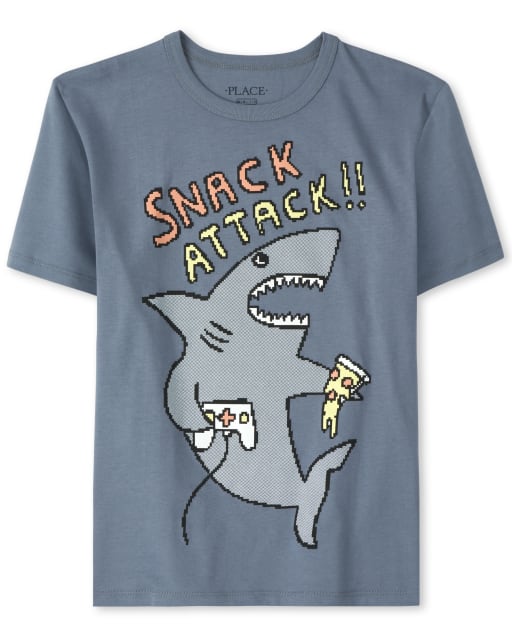 Boys Snack Attack Shark Graphic Tee
