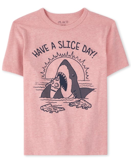 Boys Pizza Shark Graphic Tee