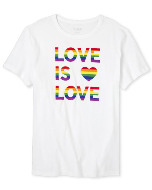 Camiseta unisex con estampado de amor arcoíris familiar a juego para adultos