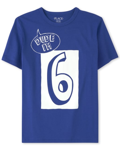 Camiseta gráfica Boys Birthday Dude I'm 6