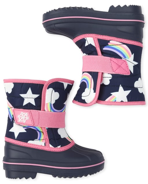 rainbow snow boots
