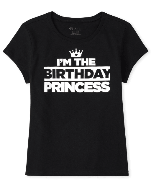 Girls Matching Family Short Sleeve 'I'm The Birthday Princess' Graphic Tee