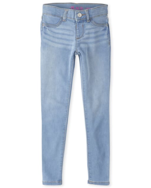 Girls Super-Soft Knit Denim Jeggings