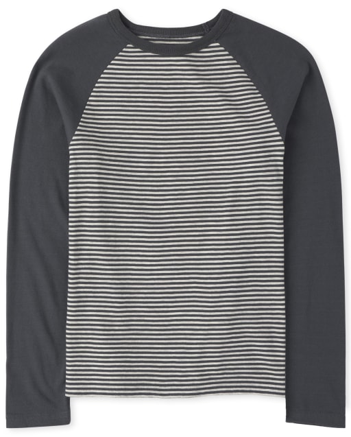 Boys Striped Raglan Top