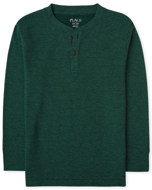 Boys Thermal Henley Top