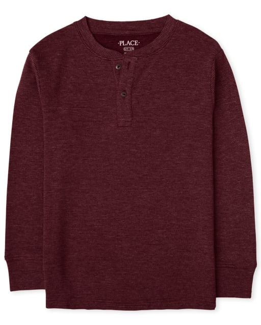 Boys Thermal Henley Top