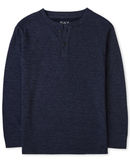 Boys Thermal Henley Top