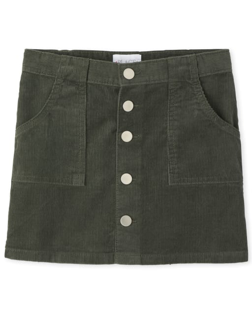Girls Pocket Cord Skirt