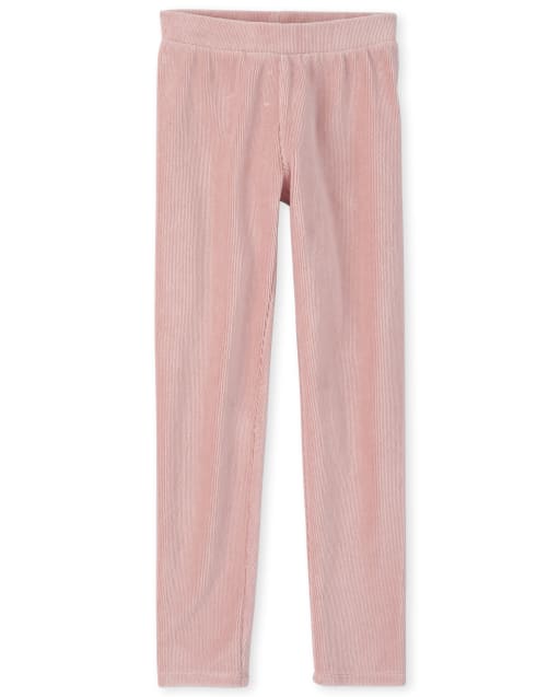 Girls Velour Rib Leggings