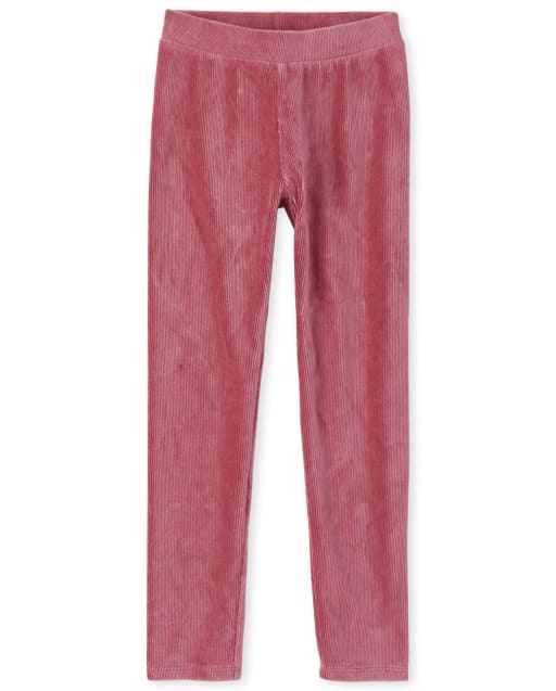 Girls Velour Rib Leggings