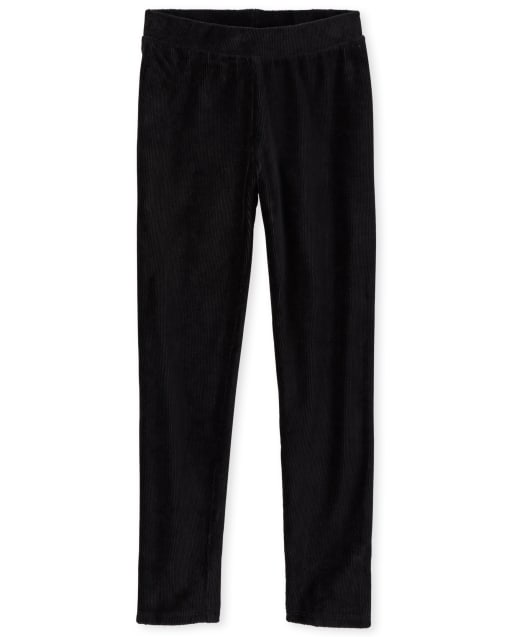 Girls Velour Rib Leggings