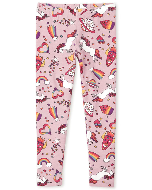 Leggings Doodle de unicornio para niñas