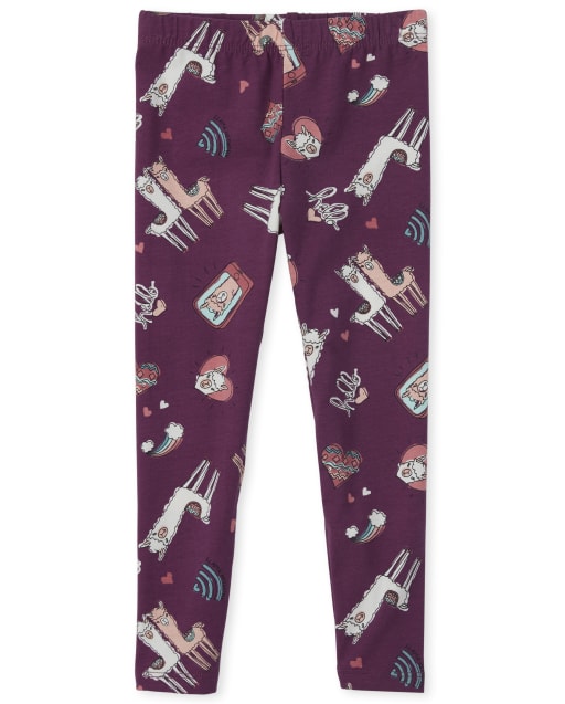 Leggings de llama Doodle para niñas