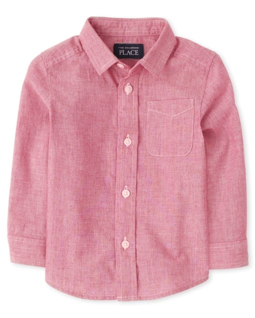 Camisa con botones de popelina para bebés y niños pequeños