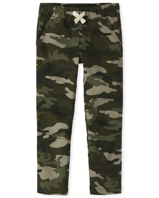 Boys Camo Skinny Stretch Jogger Pants