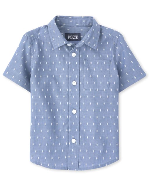 Baby And Toddler Boys Dobby Button Up Shirt