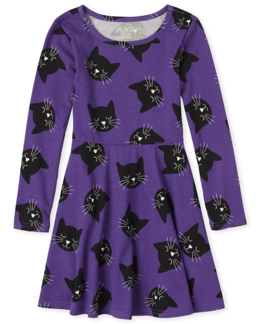 cat skater shirt dress