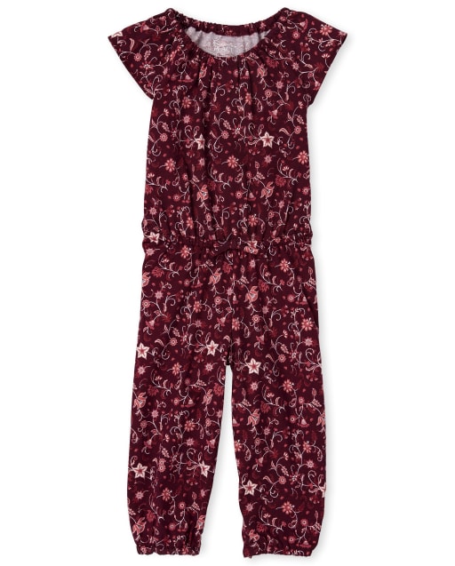 Baby And Toddler Girls Floral Jumpsuit