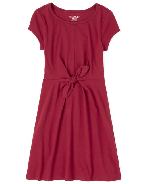 Girls Tie Front Dress