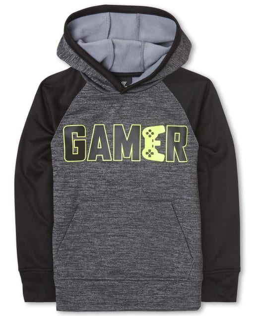 Boys Active Long Sleeve Graphic Performance Hoodie